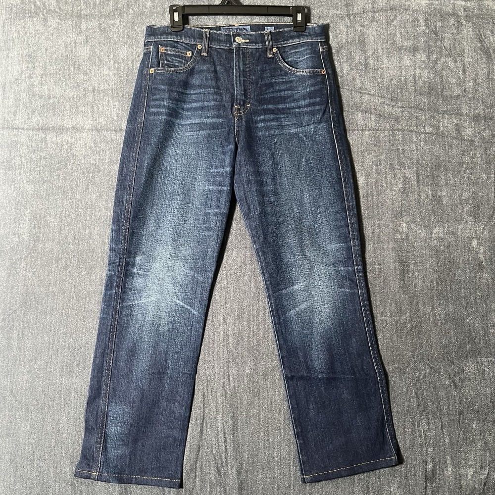 Lucky Brand Authentic Straight Crop Jeans Womens Size 6/28 Dark Wash Denim